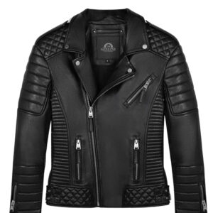 Men’s Vintage Black Biker Leather Jacket