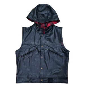 Svarog Black Leather Vest