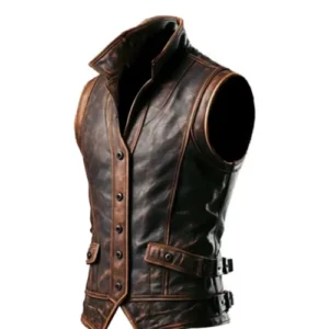Weathered Gothic Handcrafted Leather Vest