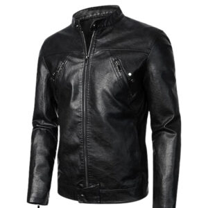 Men’s Black Vintage Biker Leather Jacket