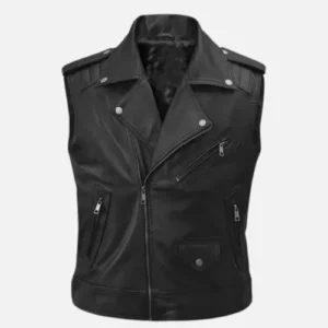Men’s Road Sovereign Black Leather Vest