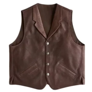 Men’s Western Style Brown Leather Vest