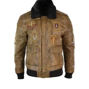Aviator Mens Fur Bomber Jacket