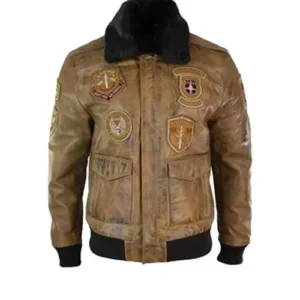 Aviator Mens Fur Bomber Jacket