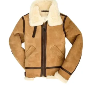 B3 Bomber Suede Leather Shearling Jacket