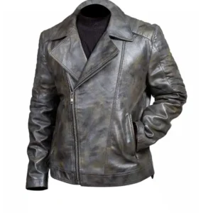 Brando Distressed Biker Leather Jacket
