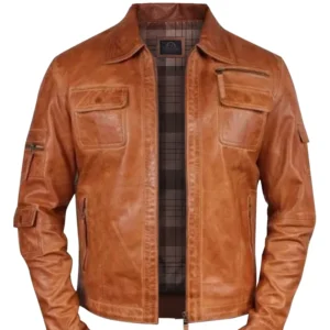 Men Cafe Racer Retro Moto Jacket