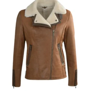 Jane B-3 Aviator Sheepskin Bomber Jacket