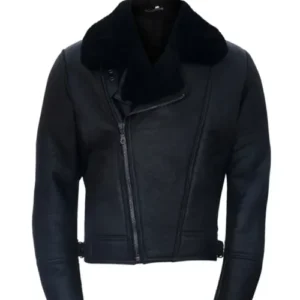 Men’s Aviator Leather Shearling Jacket