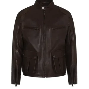 Men Classic Cafe Racer Leather Jacket