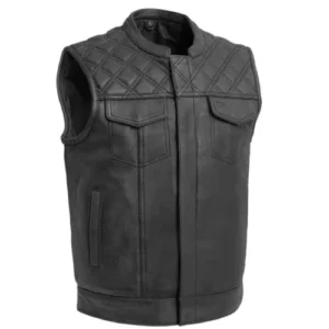 Men Downside Motorcycle Leather Vest