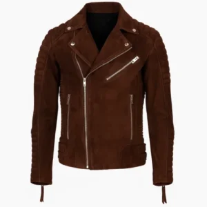 Men’s Armand Mocha Suede Biker Jacket