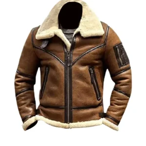 Men’s Aviator B3 Flight Lambskin Leather Shearling Jacket