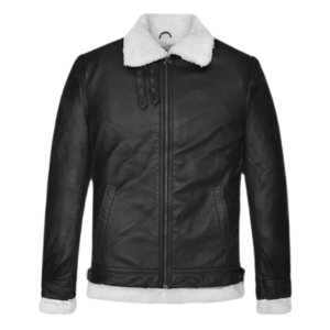 Mens B3 Aviator Black Leather Jacket