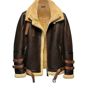 Mens B3 Flight Shearling Aviator Leather Jacket