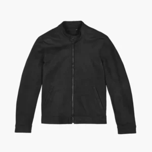 Men’s Black Matte Racer Leather Jacket