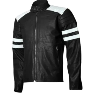 Mens Black Retro Cafe Racer Jacket