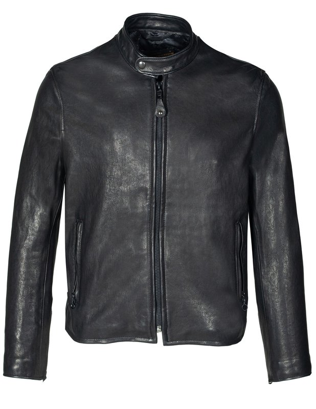 Men’s Black Tanned Lambskin Cafe Racer Jacket