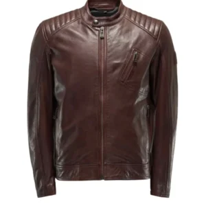 Mens Brown Cafe Racer Jacket