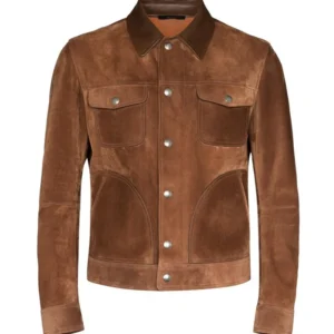 Mens Brown Suede Leather Jacket
