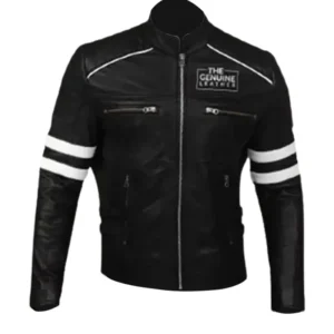 Men’s Cafe Racer Genuine Leather Jacket