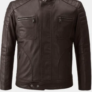 Men’s Firefly Moto Brown Biker Leather Jacket