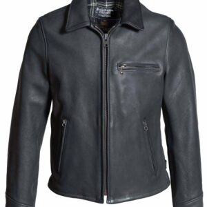 Mens Horween Deer-Touch Cowhide Black Rider Jacket