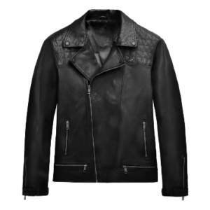 Mens Ironwood Black Biker Leather Jacket