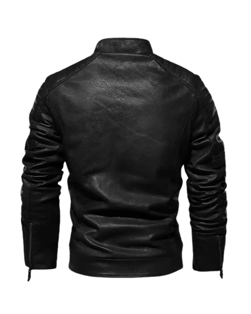 Men Motorcycle Windbreaker Slimfit Jacket - Image 2