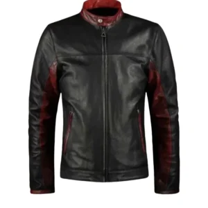 Mens Retro Black Leather Jacket