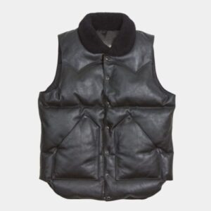 Mens Sherpuff Black Puffer Vest