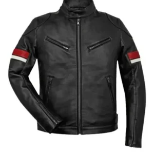 Men’s Striped Cafe Racer Jacket