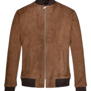 Oak Brown Suede Richard Madden Leather Jacket