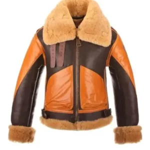 Raf B3 Aviator Brown Shearling Jacket