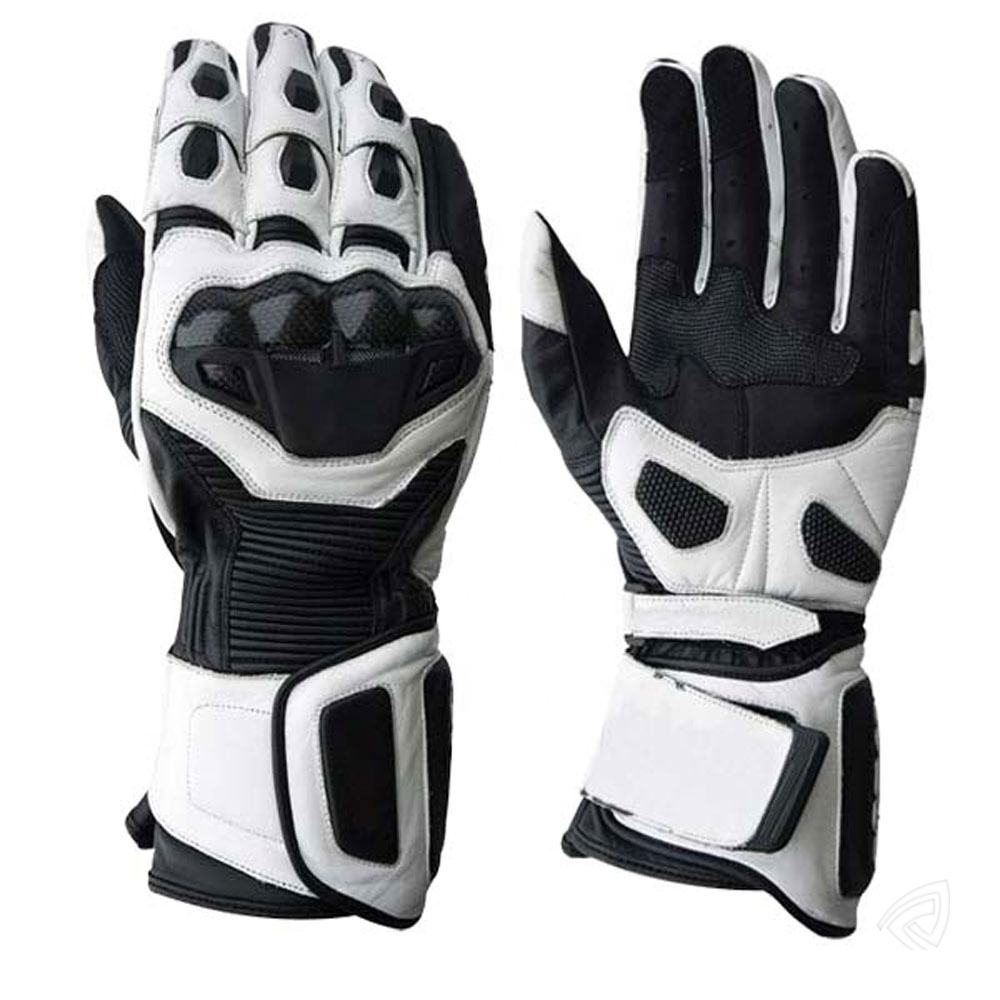 Genuine Leather Carbon Fiber Weatherproof Touchscreen Compatible Gloves - Image 2