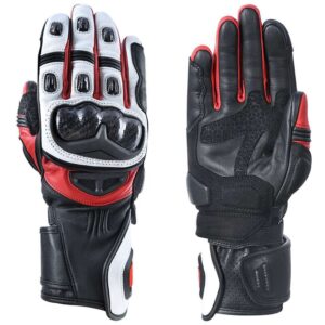 Genuine Leather Carbon Fiber Weatherproof Touchscreen Compatible Gloves