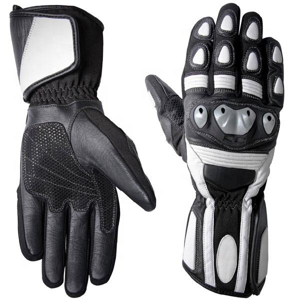 Genuine Leather Carbon Fiber Weatherproof Touchscreen Compatible Gloves - Image 3