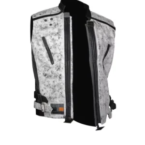 Unisex Distressed White Vest