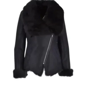 Womens Black Shearling Jacket