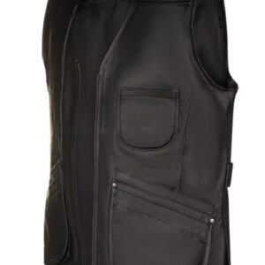 Men’s Black CowHide Leather Vest