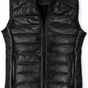 Mens Black Bridger Leather Down Vest